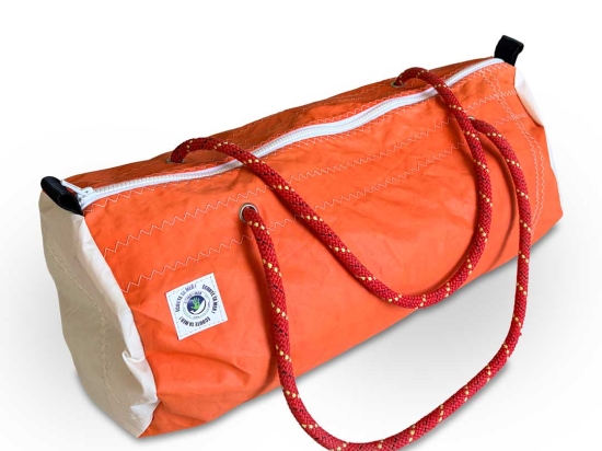 Sac de Sport Polochon orange et blanc