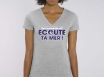T-Shirt V - Script - Femme