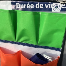 Trieur mural Range Ta Mer en voile de bateaux et bâche publicitaire recyclées